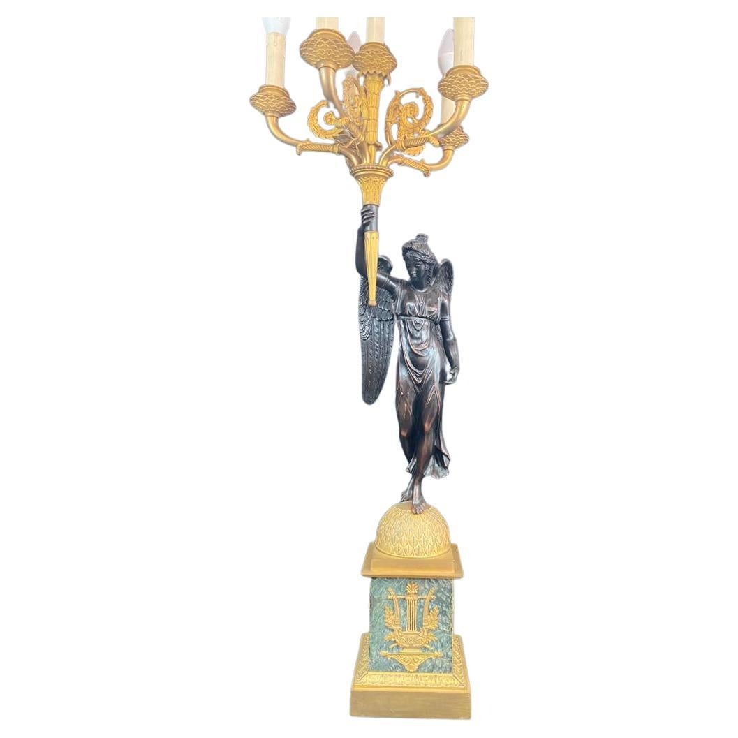 Importante Torchere (108cm) - Bronze And Marble - Pp Thomire (attb.) - Empire -  For Sale