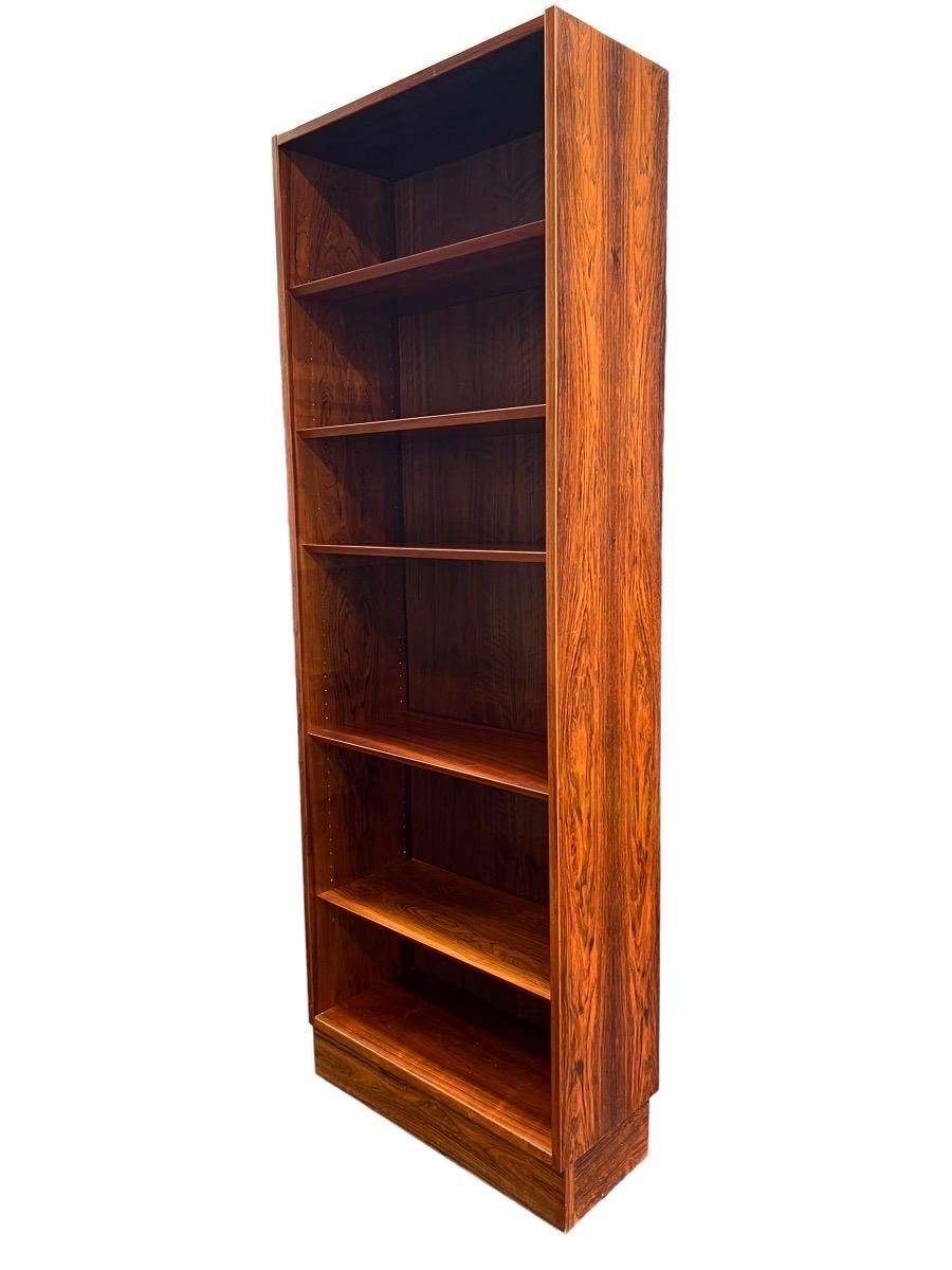 Imported Danish Mid Century Modern Bookshelf Bookcase with Adjustable Shelves In Good Condition In Seattle, WA