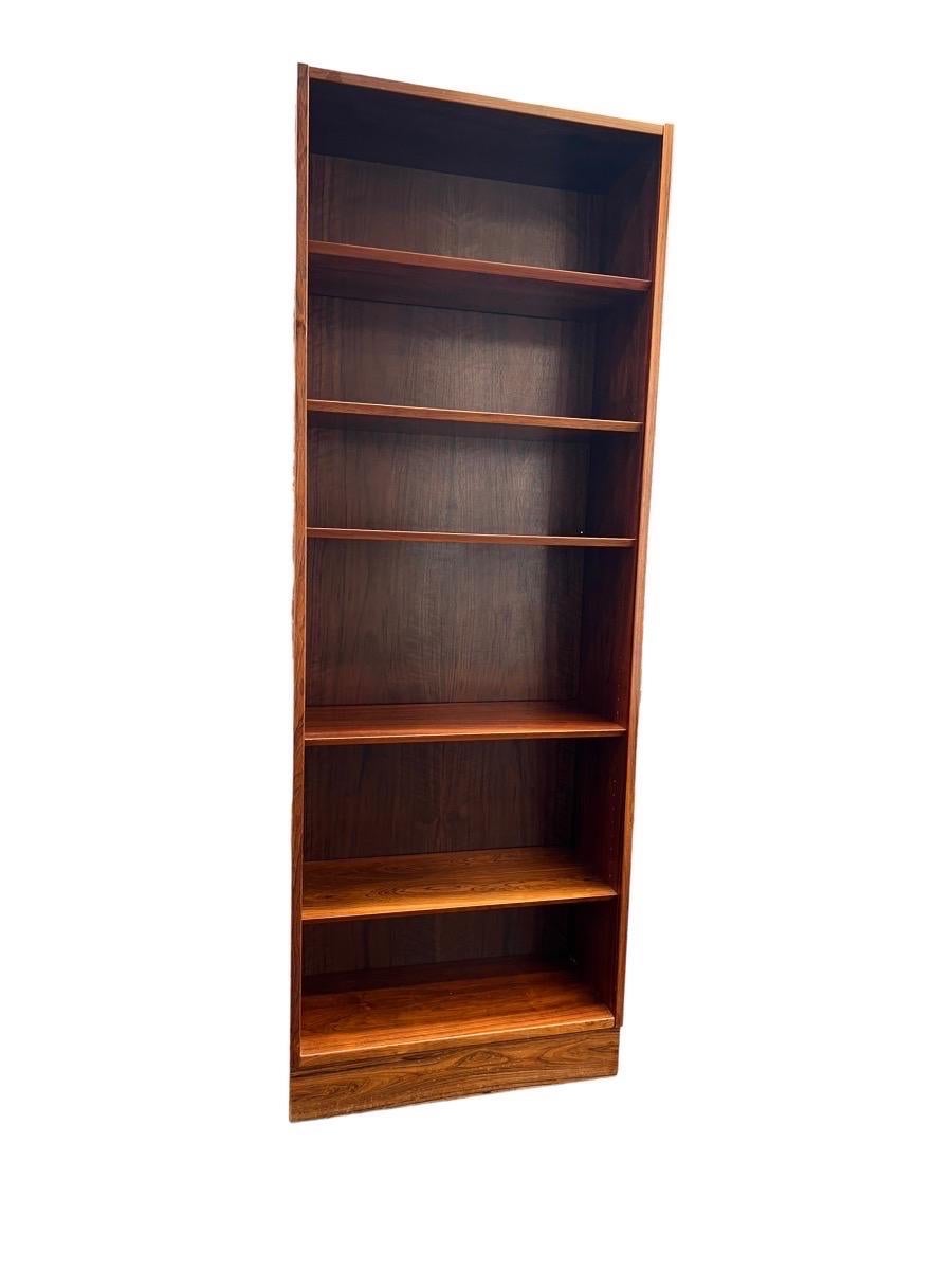 Late 20th Century Imported Danish Mid Century Modern Bookshelf Bookcase with Adjustable Shelves