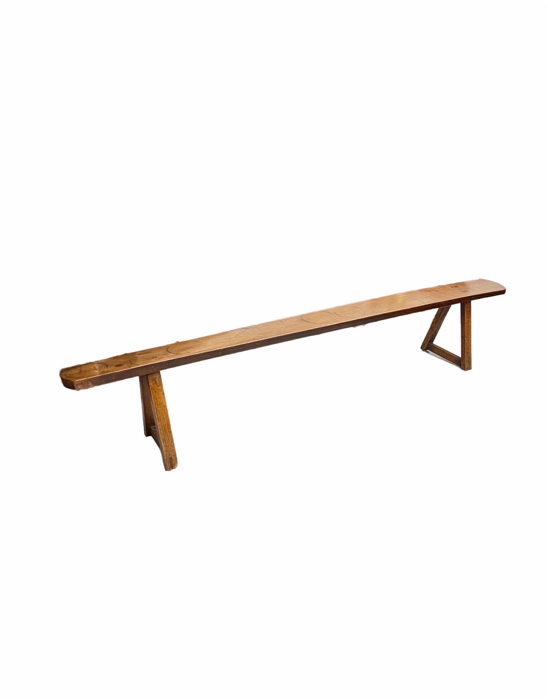 low wooden bench for plants