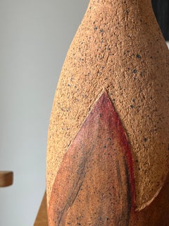 imposant vase en grès brutalité vintage