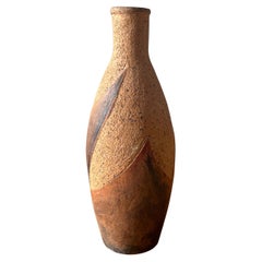 imposant vase en grès brutalité vintage