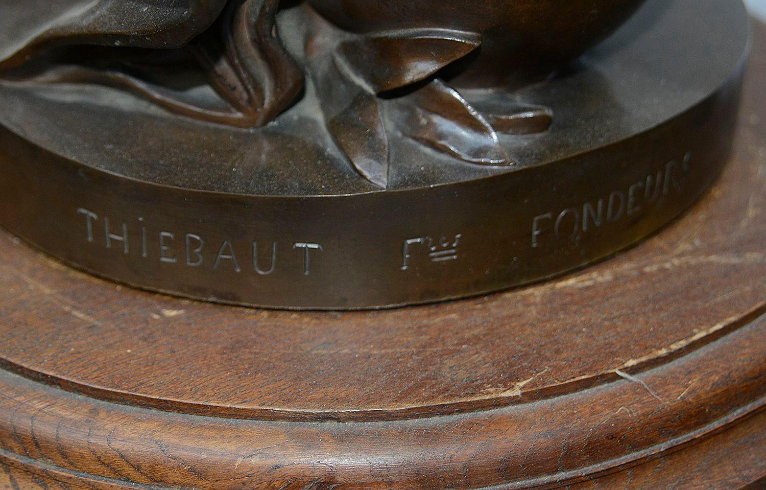Imponente torchere in bronzo del XIX secolo, di Coutan in vendita 3