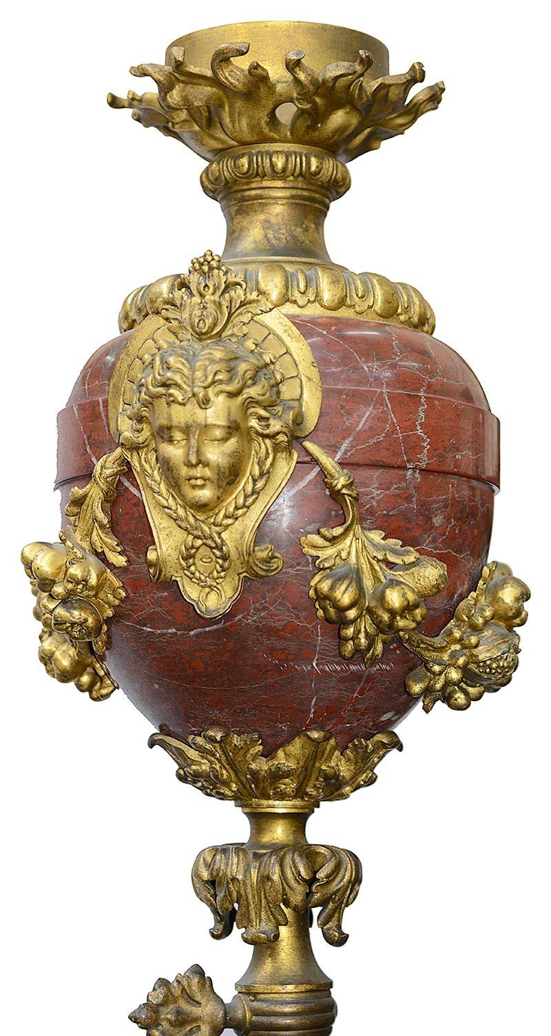 Imponente torchere in bronzo del XIX secolo, di Coutan in vendita 1