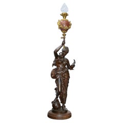 Imposing 19th Century Bronze Torchere, by Coutan