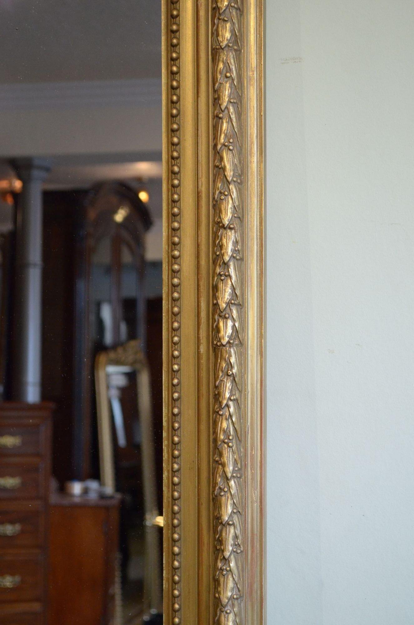 Imposing 19th Century Large Gilt Mirror For Sale 11
