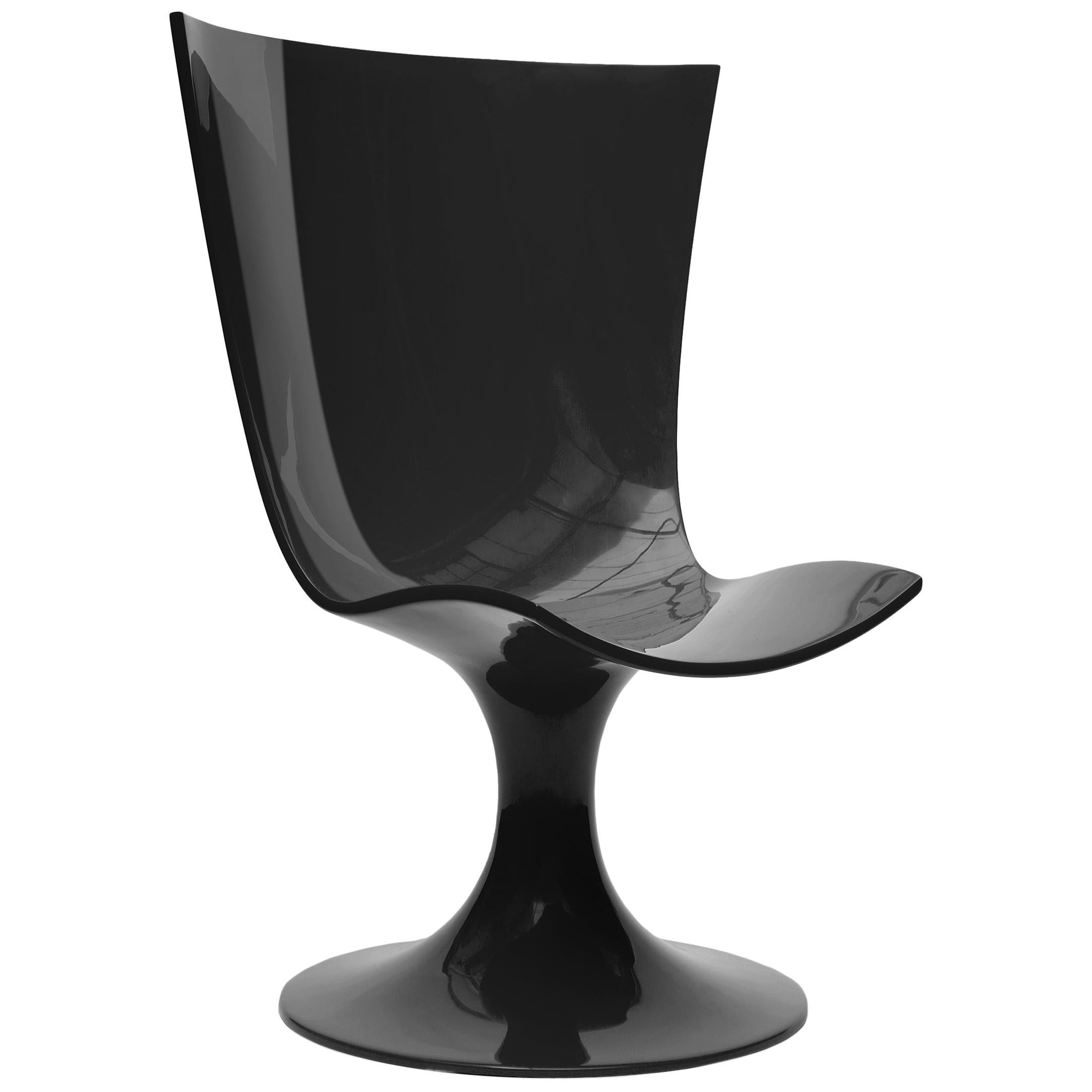 Santos, Eindringlicher Sitz, skulpturaler Stuhl in Schwarz von Joel Escalona
