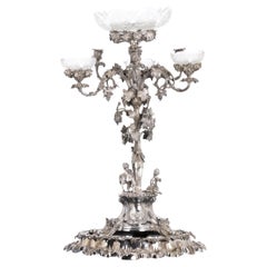 IMPOSING CANDELABRO With Arms Whytt Family of Bennochy-Whyte-Melville 1860 19thC