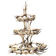 Imposing Chandelier Made of Antlers