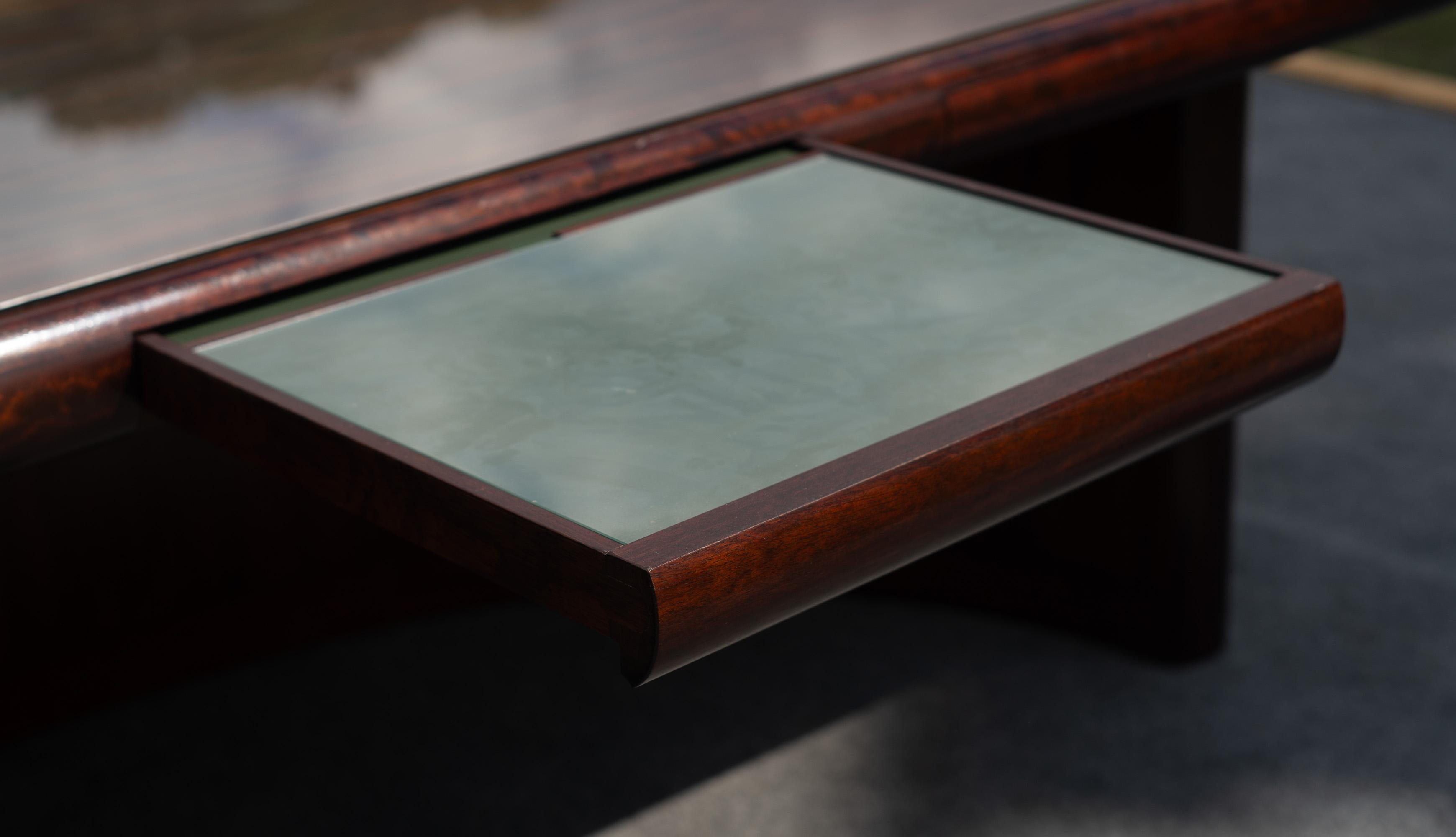 Imposing Dyrlund Rosewood Executive 'Super Skyline' Desk, Made in Denmark, 1970s For Sale 3