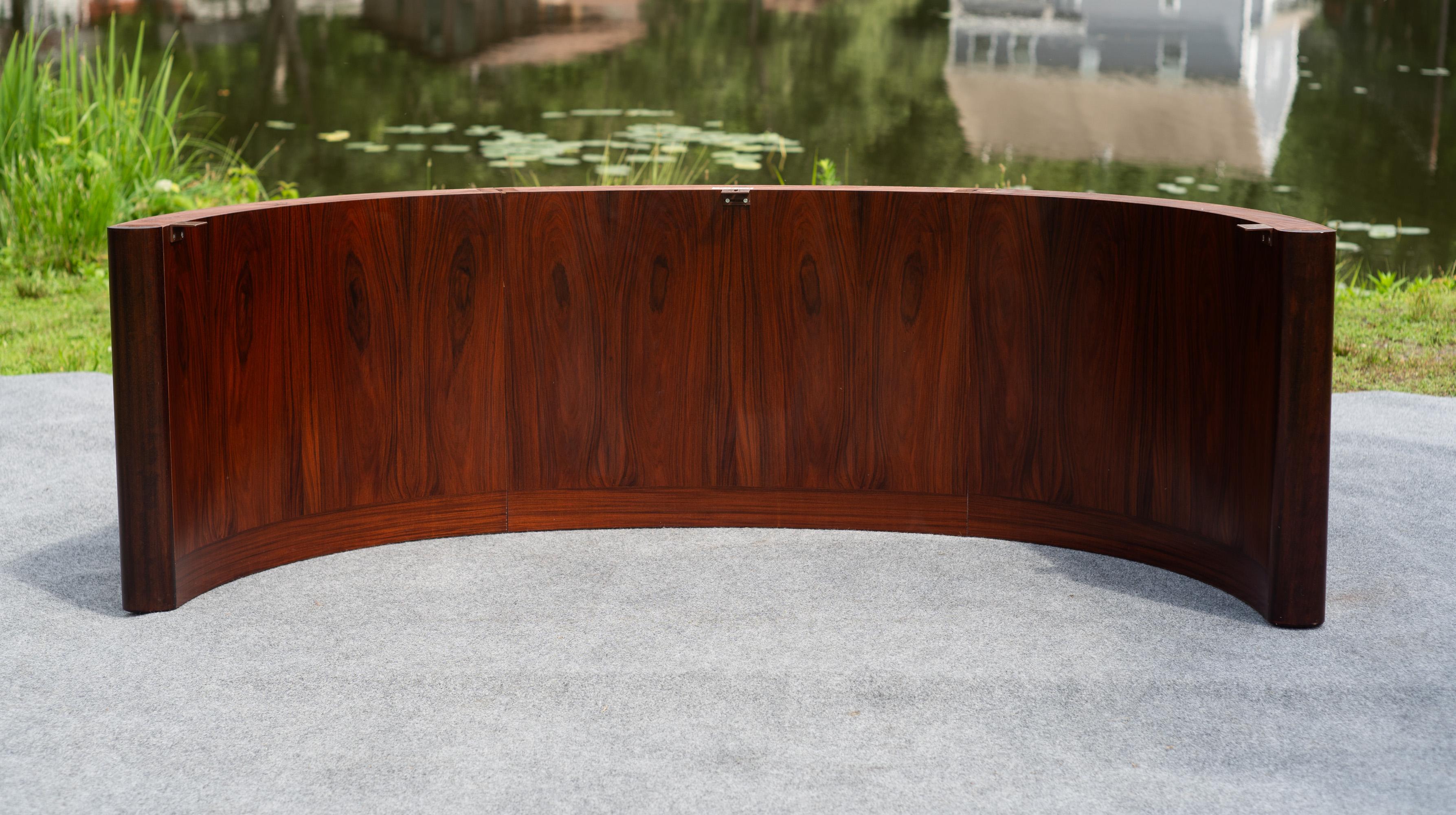 Imposing Dyrlund Rosewood Executive 'Super Skyline' Desk, Made in Denmark, 1970s For Sale 11