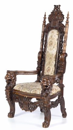 IMPOSING ENGLISH ARMCHAIR early 20th Century