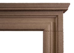 Imposing English Bolection Fireplace in Heavily Antiqued Bath Stone