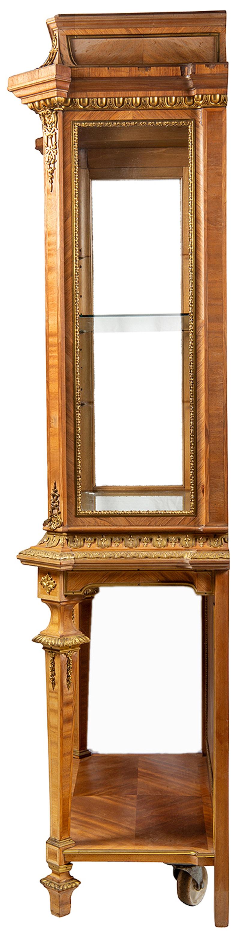 Gilt Imposing French 19th Century Display Cabinet For Sale