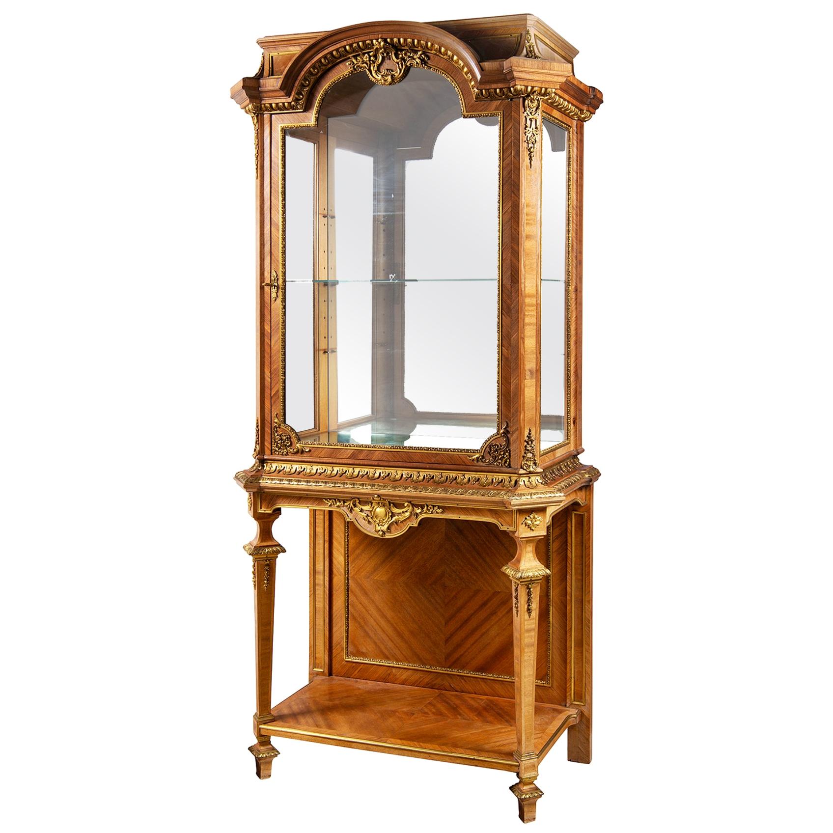 Imposing French 19th Century Display Cabinet