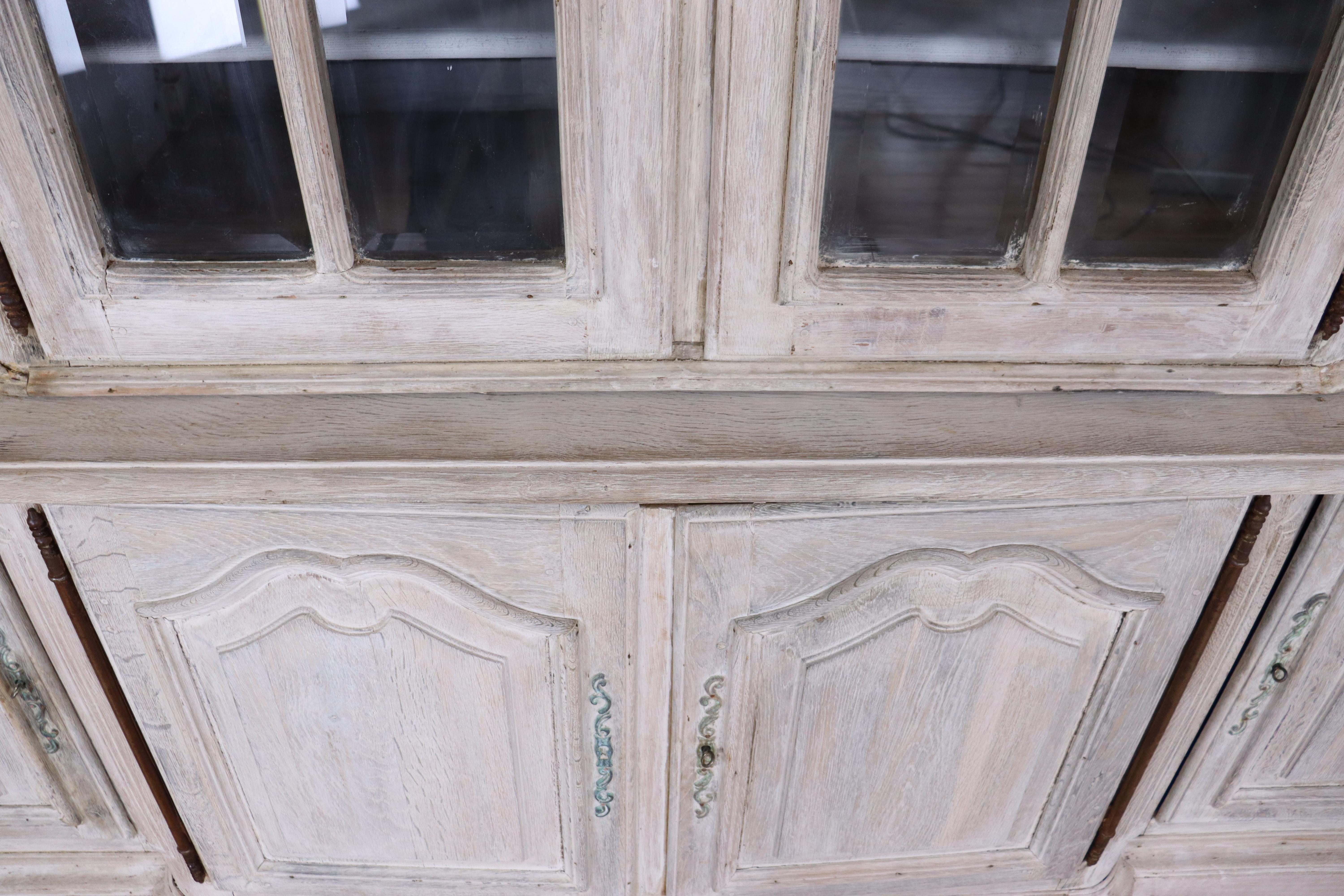 Imposing French Bleached Oak Cabinet For Sale 7