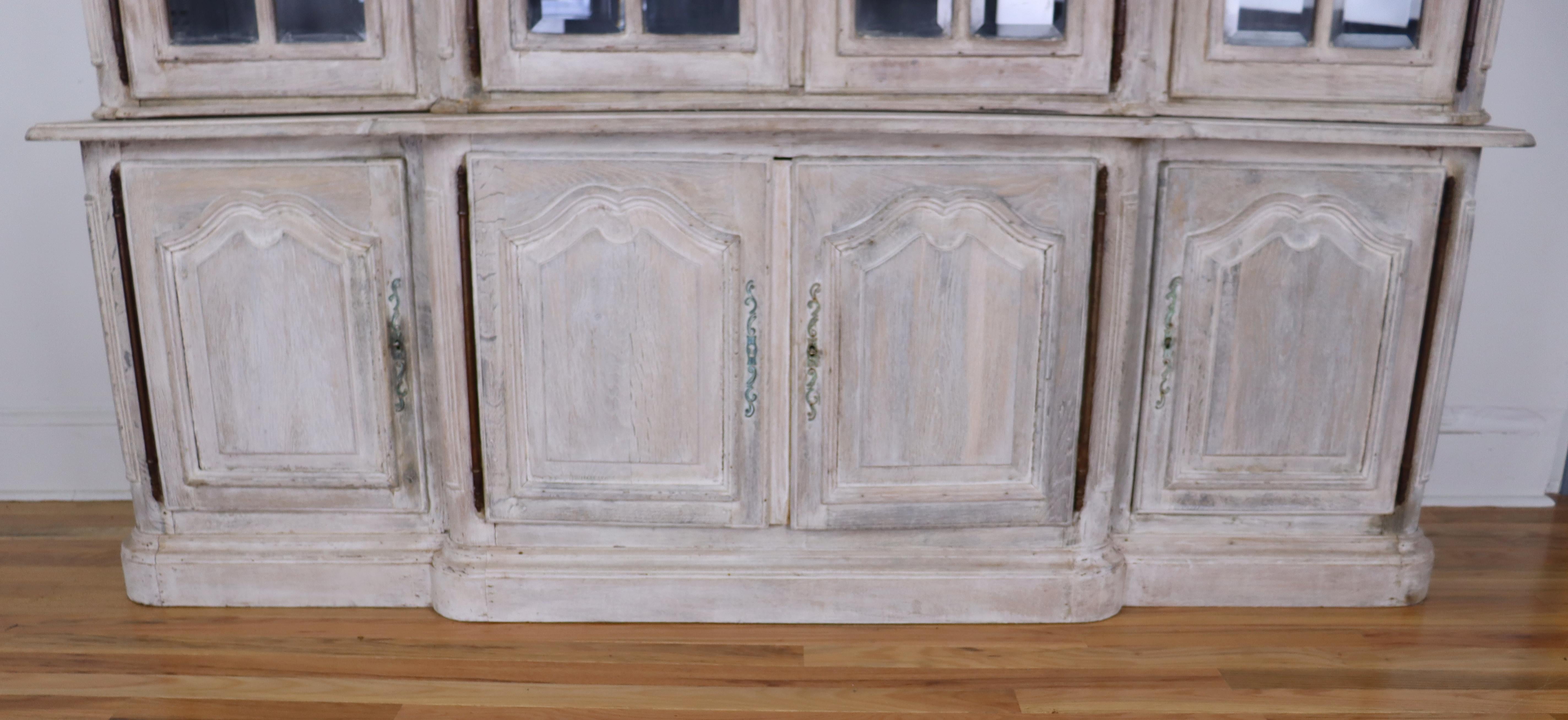 Imposing French Bleached Oak Cabinet For Sale 9