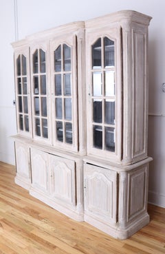 Imposing French Bleached Oak Cabinet