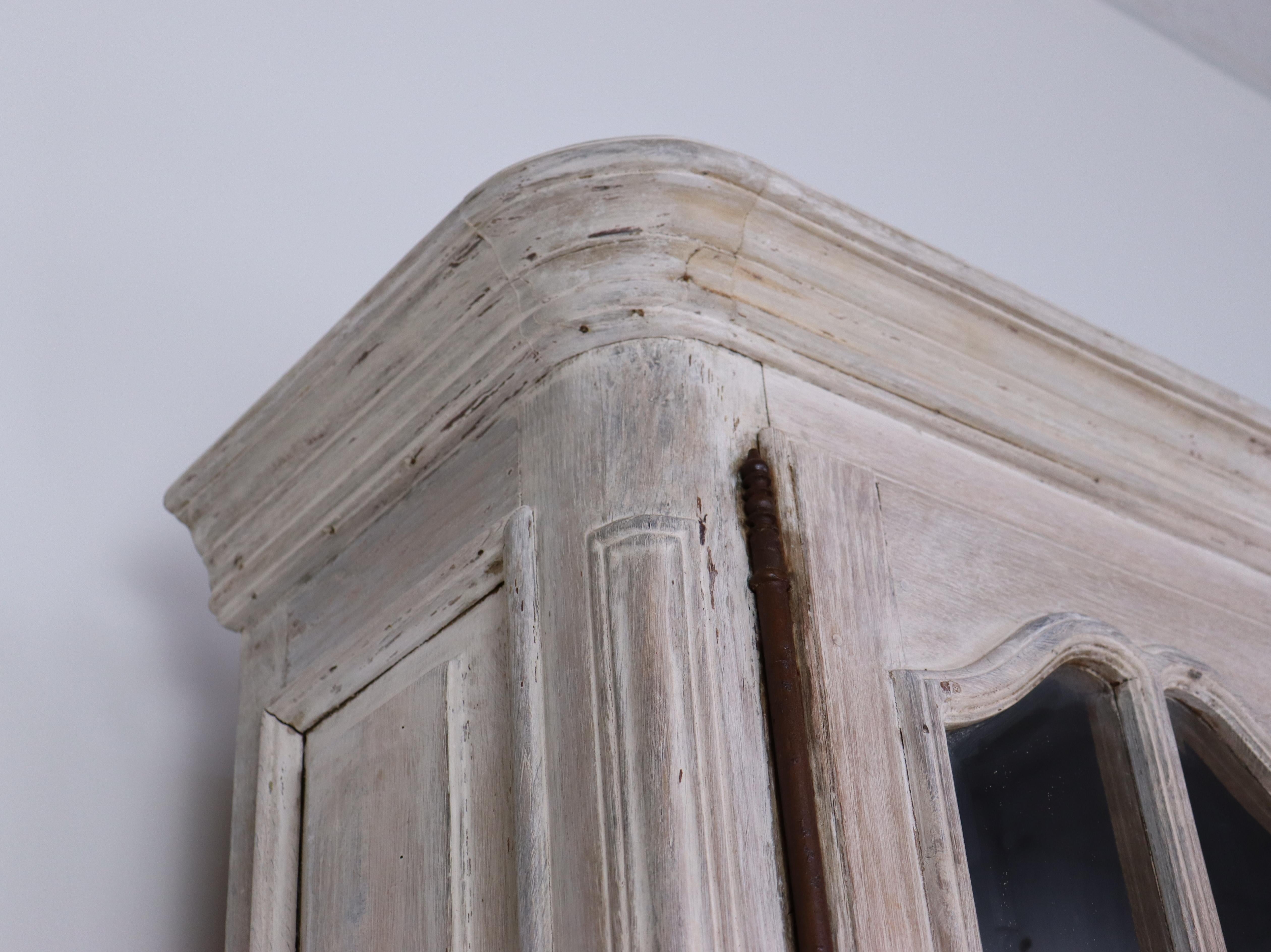 19th Century Imposing French Bleached Oak Cabinet For Sale