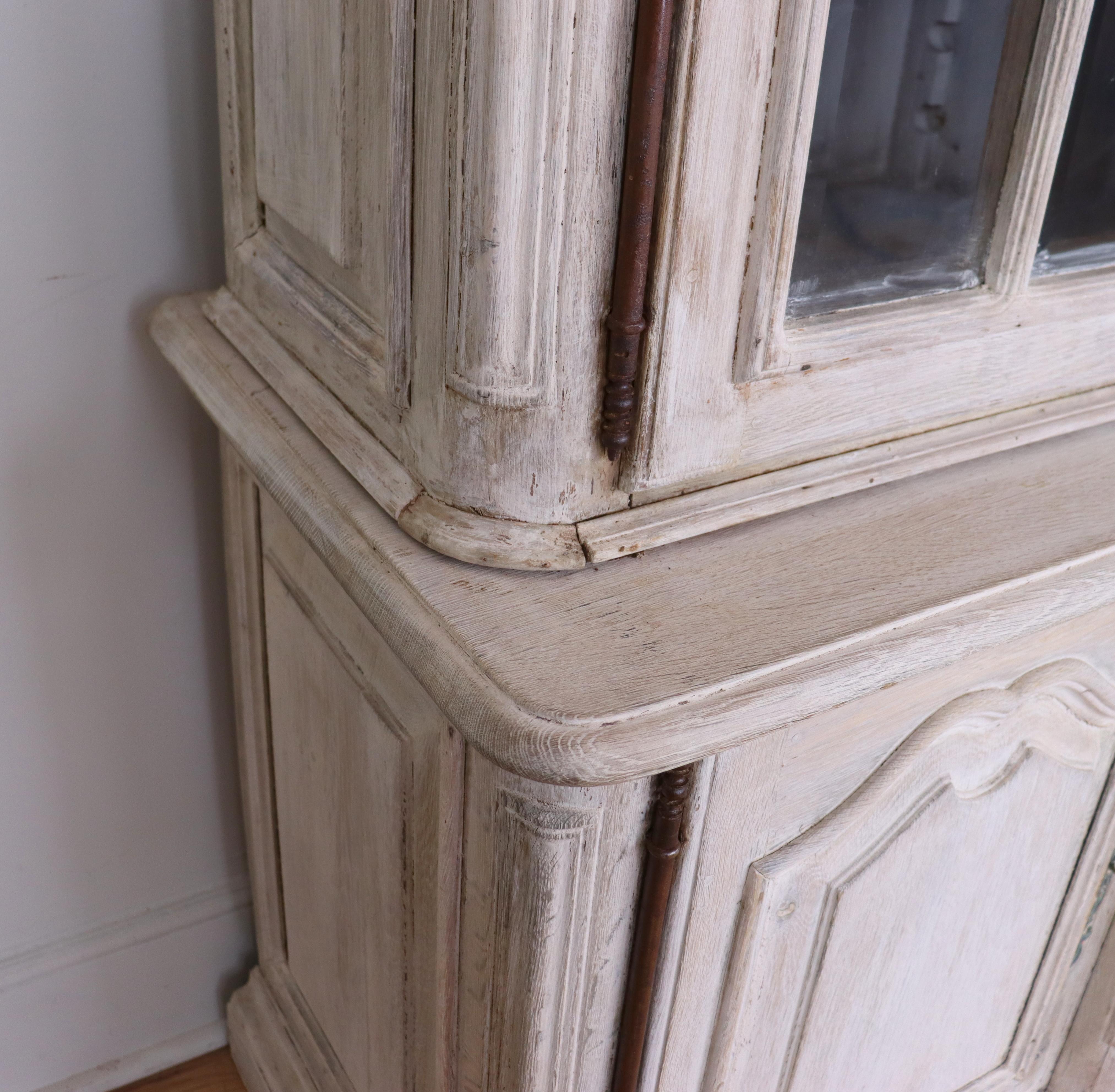 Imposing French Bleached Oak Cabinet For Sale 3