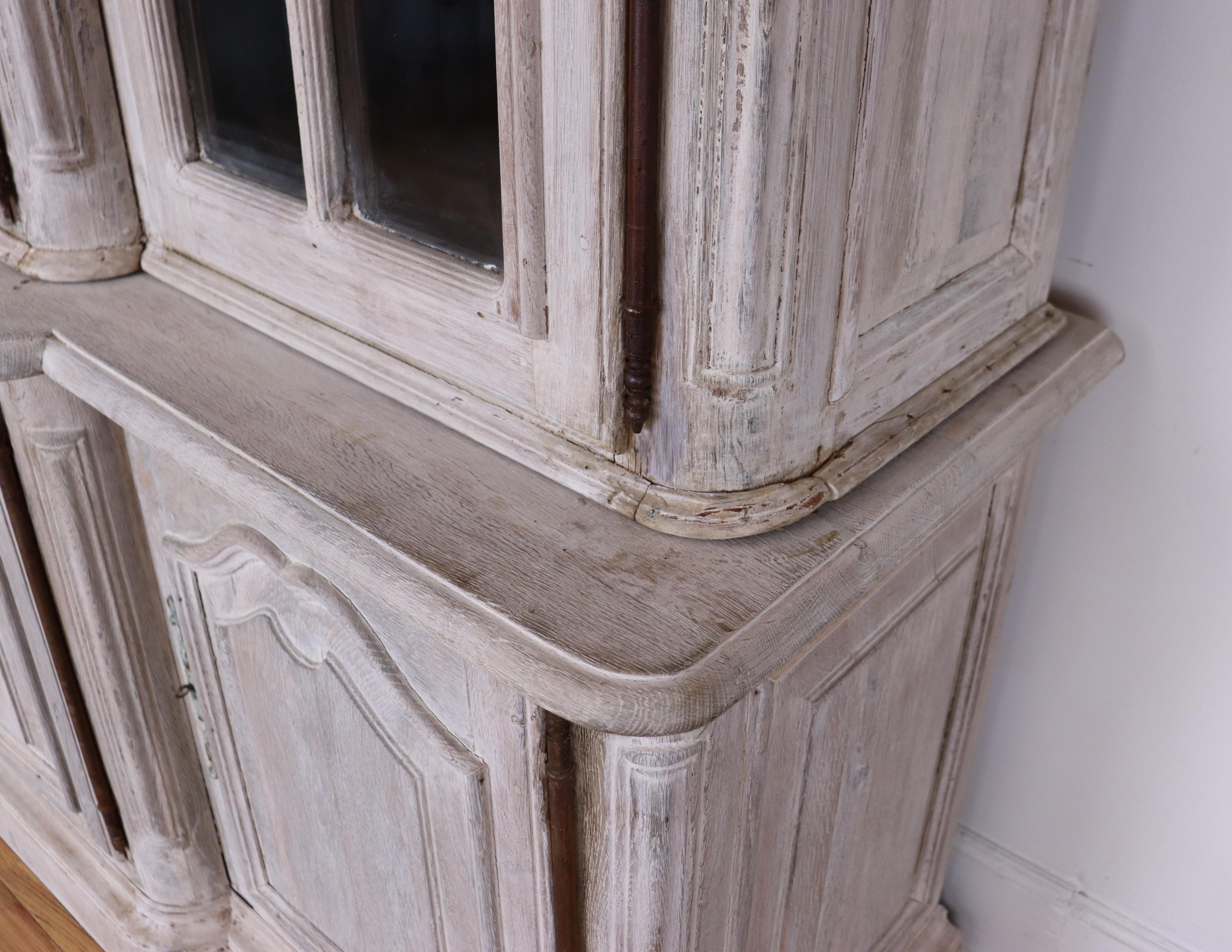 Imposing French Bleached Oak Cabinet For Sale 4