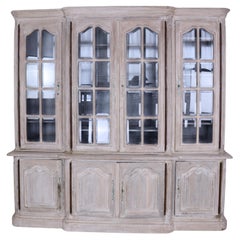 Imposing French Bleached Oak Cabinet