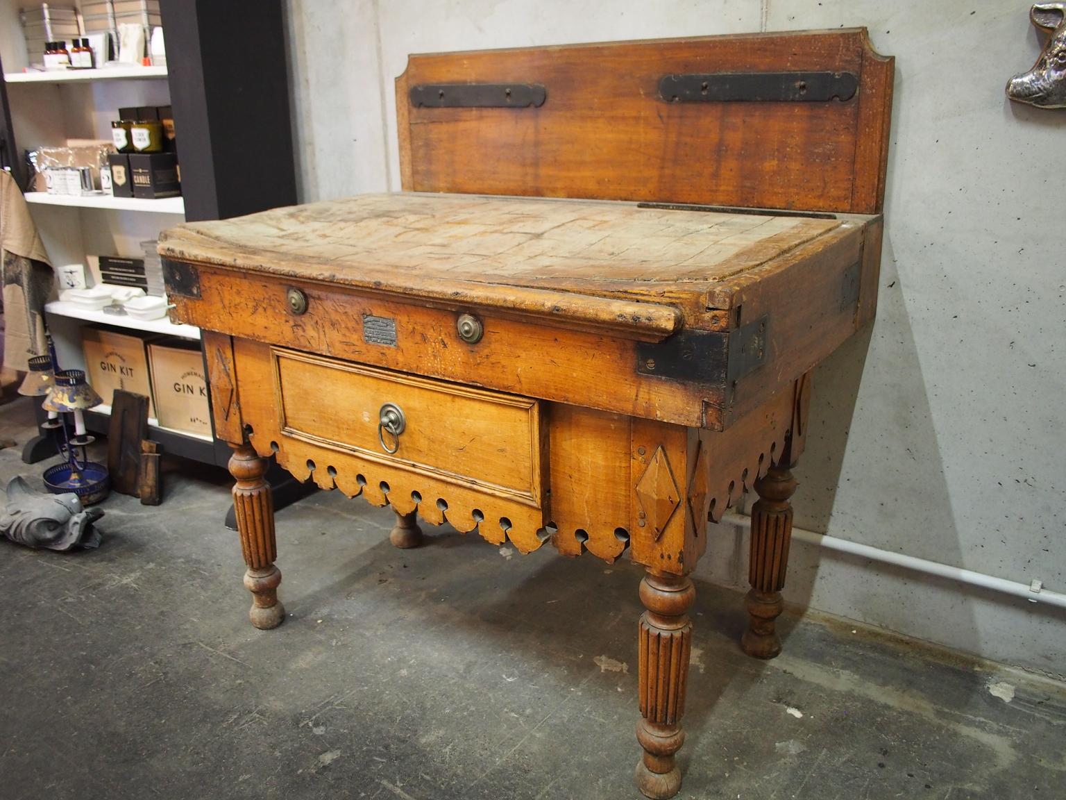 Imposing French Butcher Table, circa 1900 9