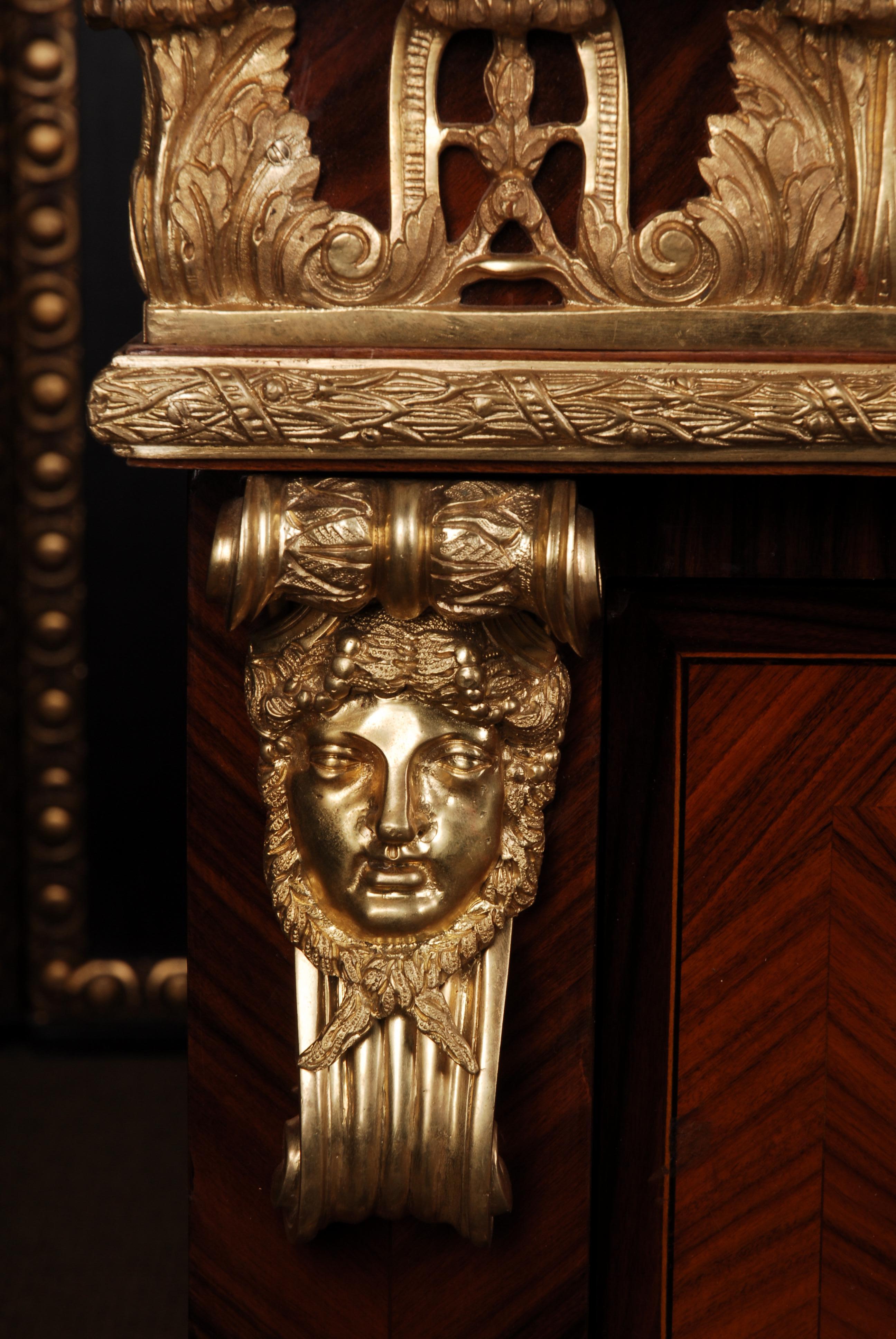 Bronze Imposing French Writing Table/Desk in Style For Sale