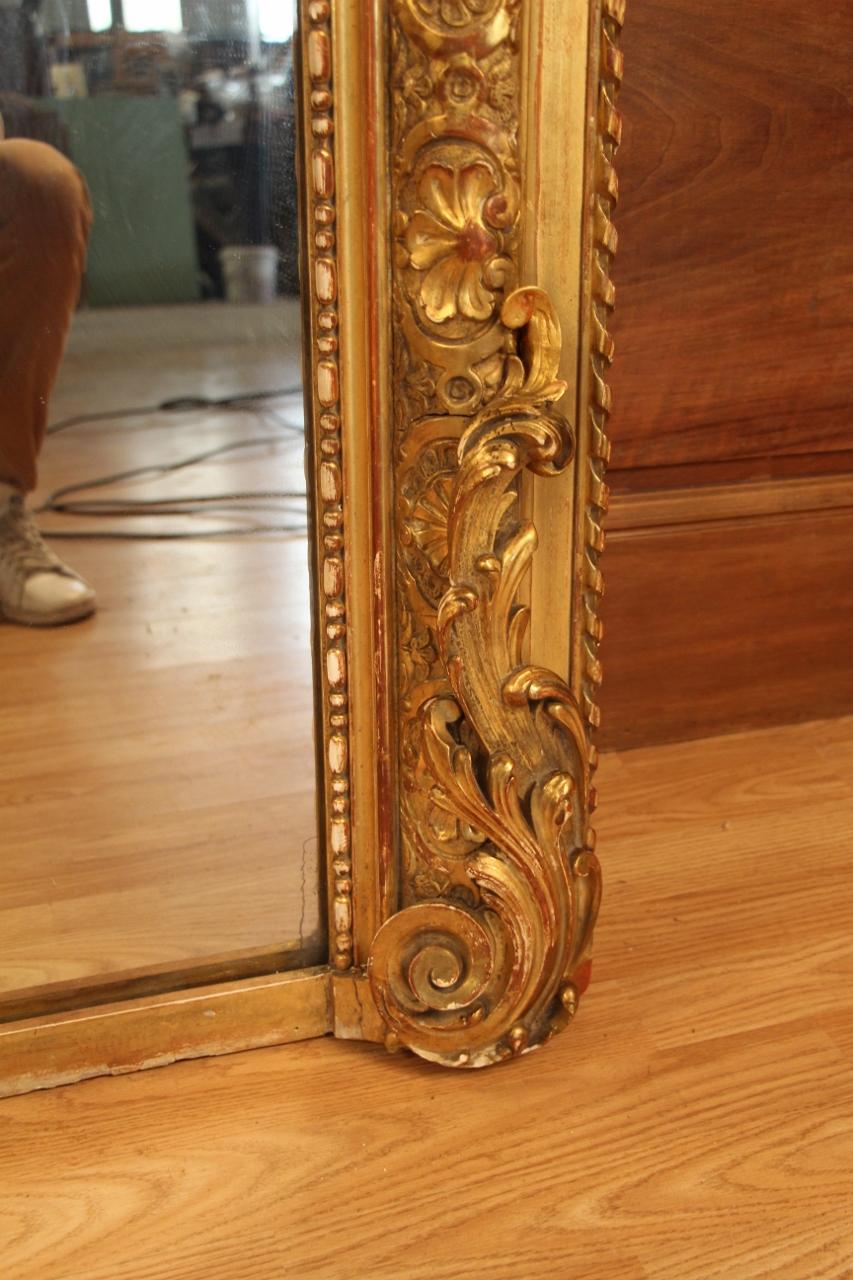 19th Century Imposing Golden Mirror XIXth For Sale