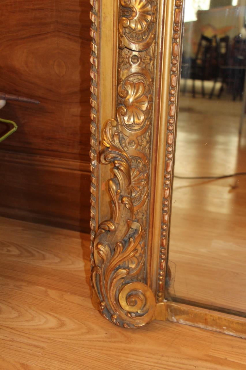 Wood Imposing Golden Mirror XIXth For Sale