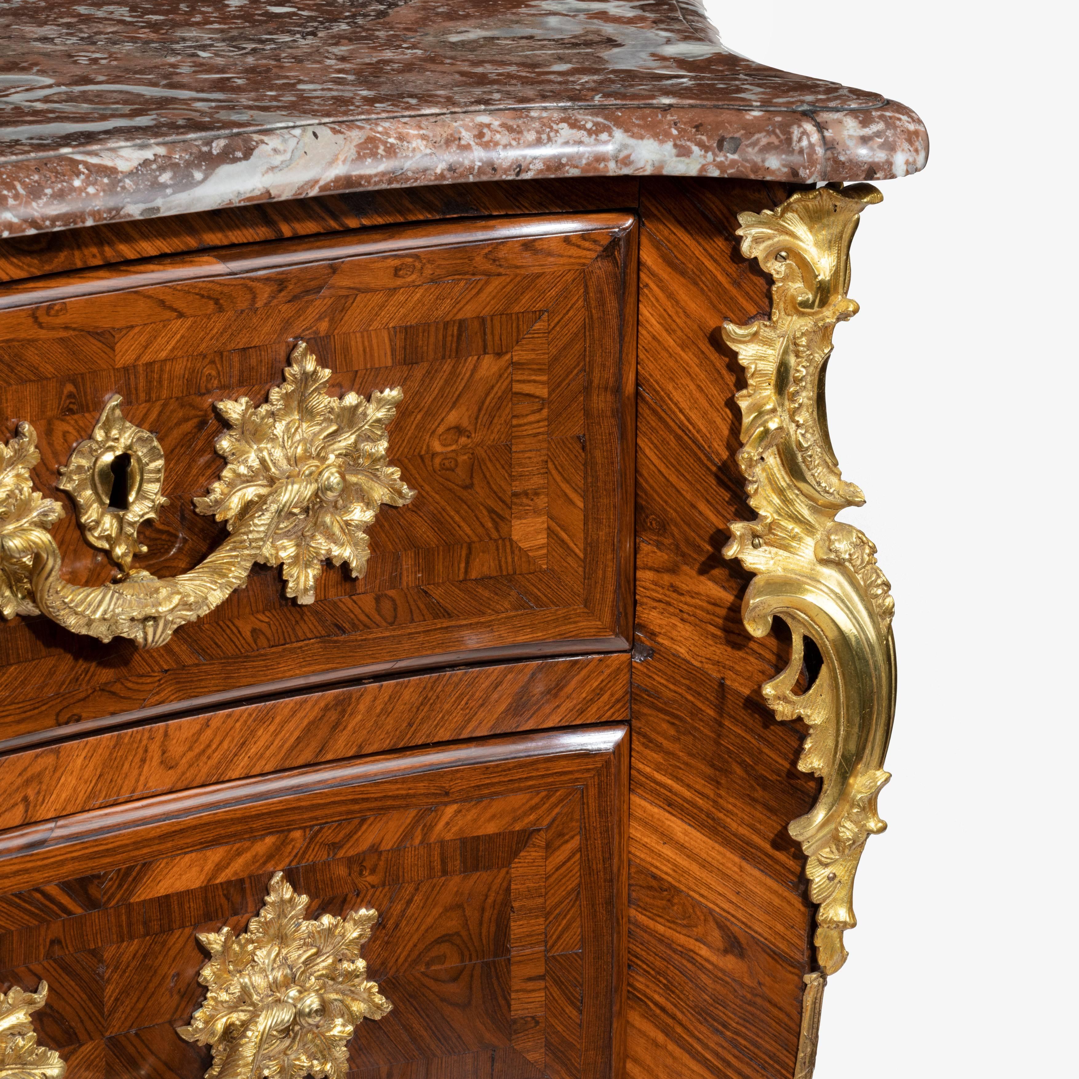 Mid-18th Century Imposing Kingwood Commode by de Jeune For Sale