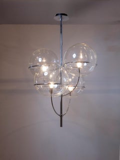 Imposing "Lyndon" Chandelier by Vico Magistretti for O-Luce, Italy, 1970s