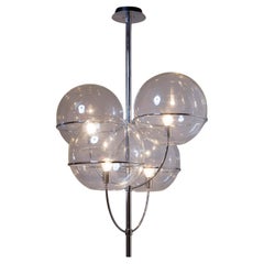 Imposing "Lyndon" Chandelier by Vico Magistretti for O-Luce, Italy, 1970s