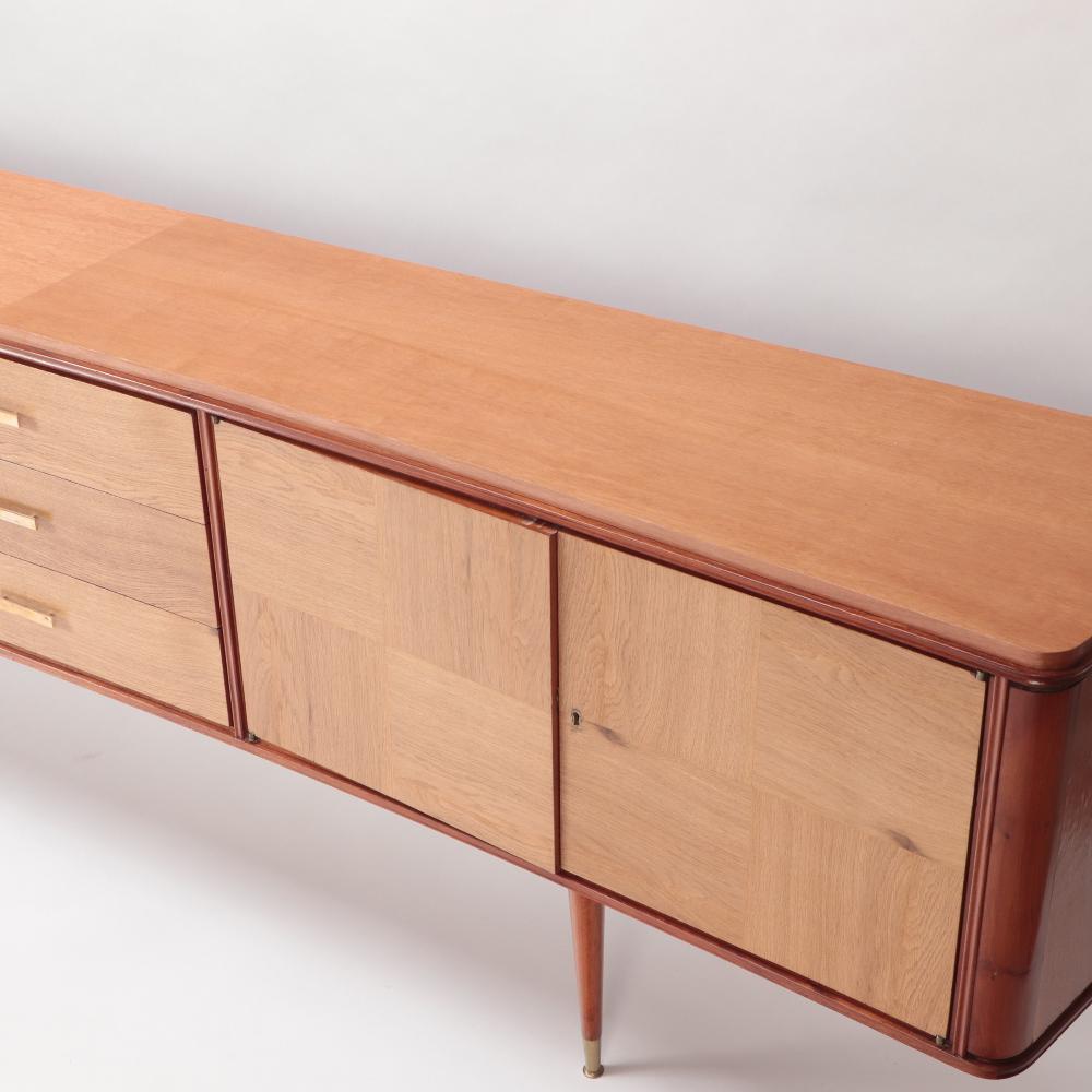 Wood Imposing Mid-Century Modern Sideboard, circa 1950 For Sale