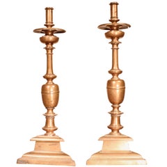 Imposing Pair of Candlesticks 17th Century of Spain