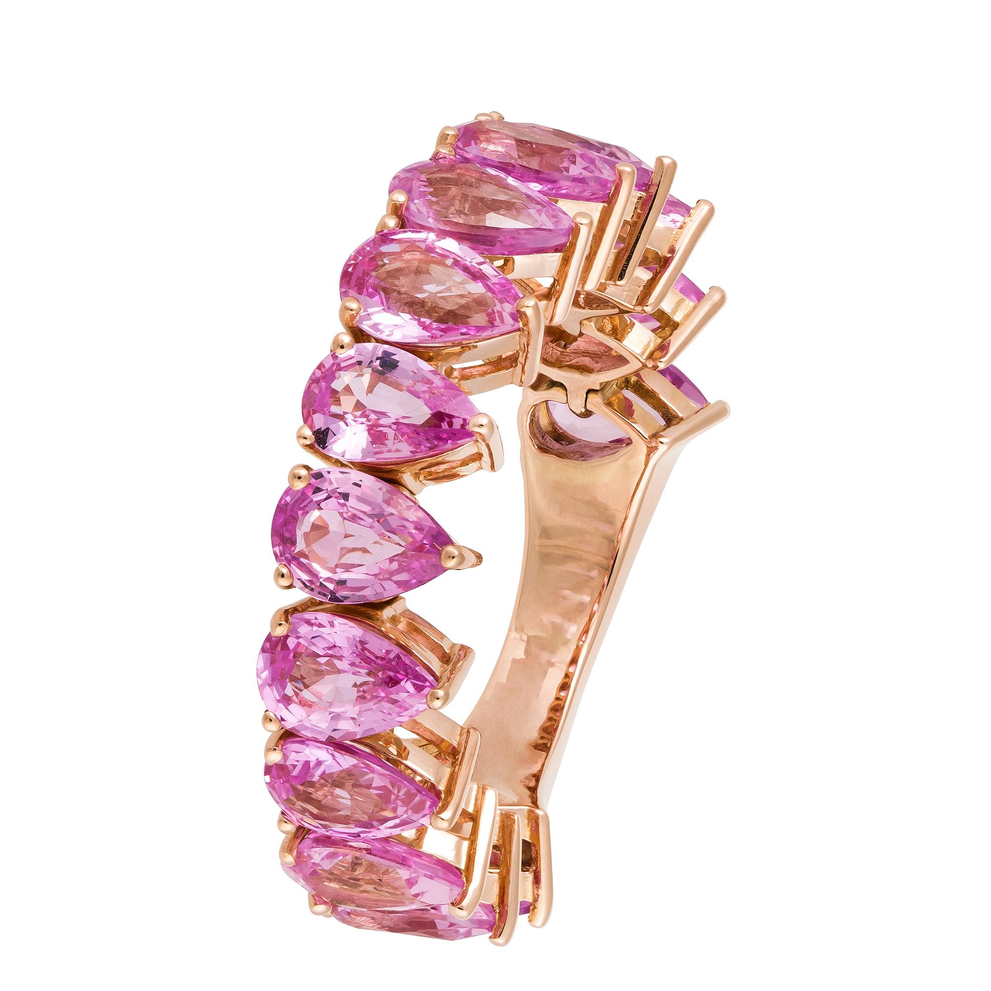 For Sale:  Imposing Pink Sapphire Pink 18K Gold  Ring For Her 4