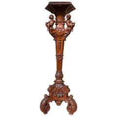 Imposing Saddle / Sheath in Carved Walnut, 19th Century