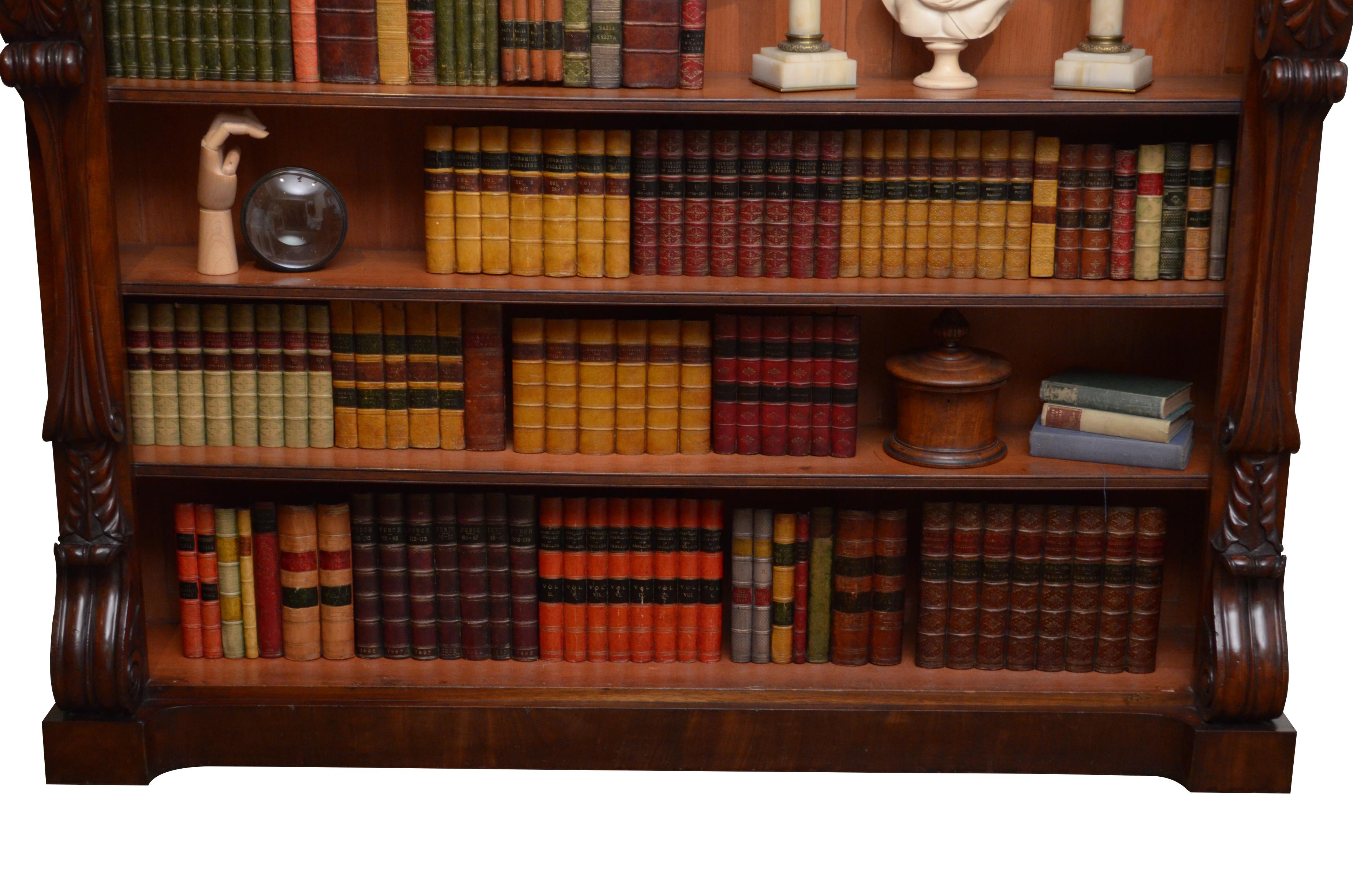 Imposing William IV Mahogany Open Bookcase For Sale 12