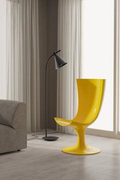 Santos, Imposing Seat, Sculptural Chair in Yellow by Joel Escalona