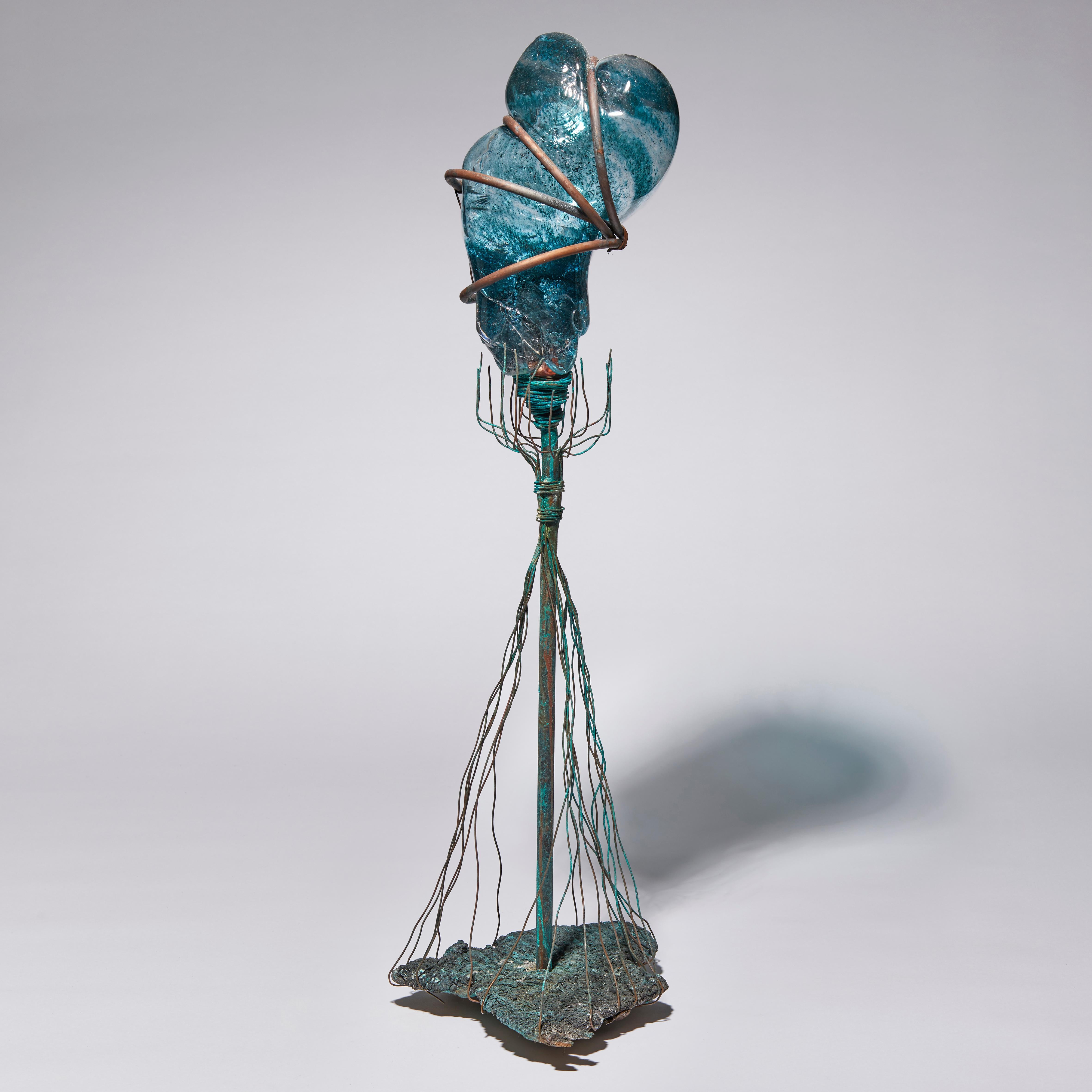 British Impostor Syndrome, a Unique Glass, Bronze and Copper Sculpture by Chris Day