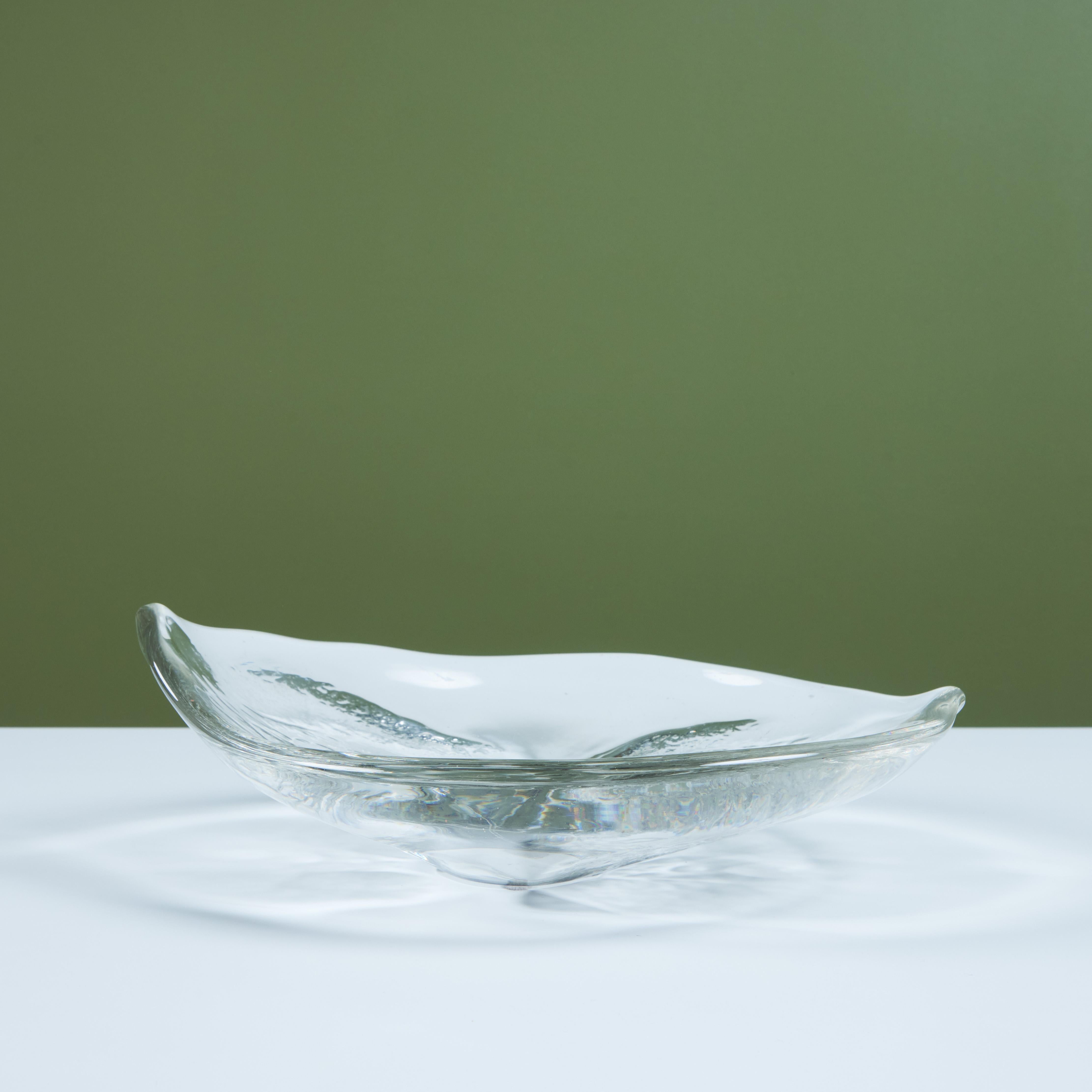 Art Glass Impressed Glass Bowl For Sale