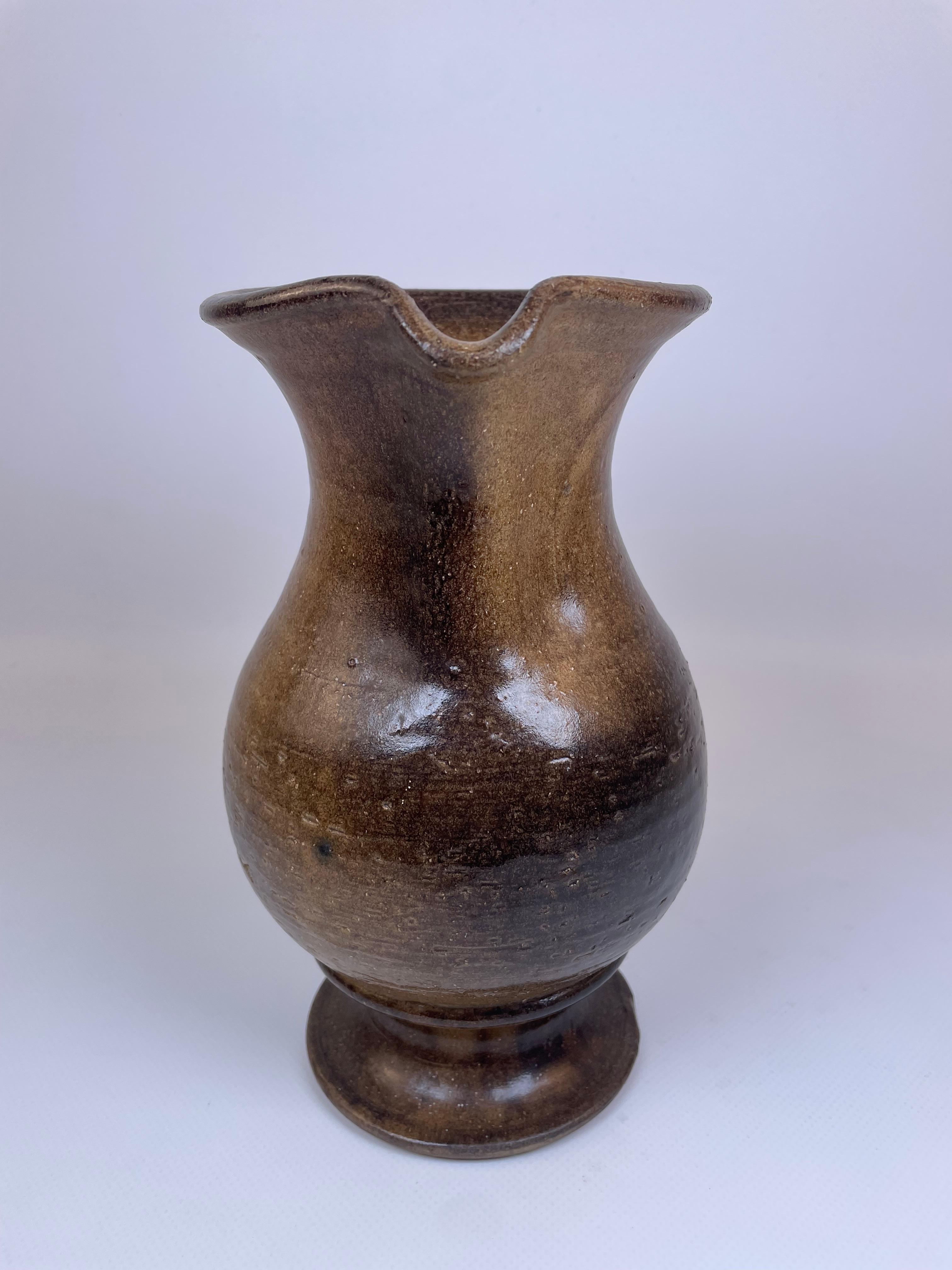 Impression ceramic pitcher by Jean Marais, Vallauris For Sale 3