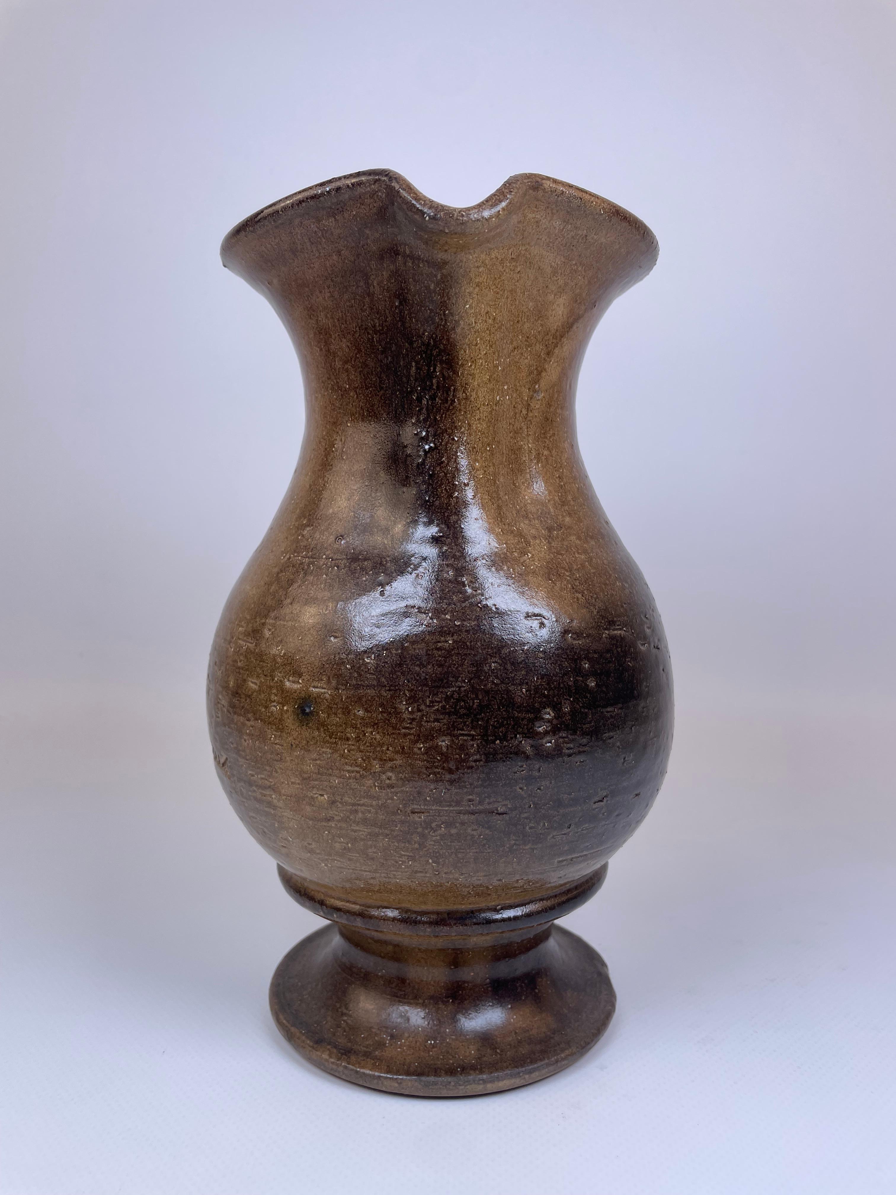 Impression ceramic pitcher by Jean Marais, Vallauris For Sale 4