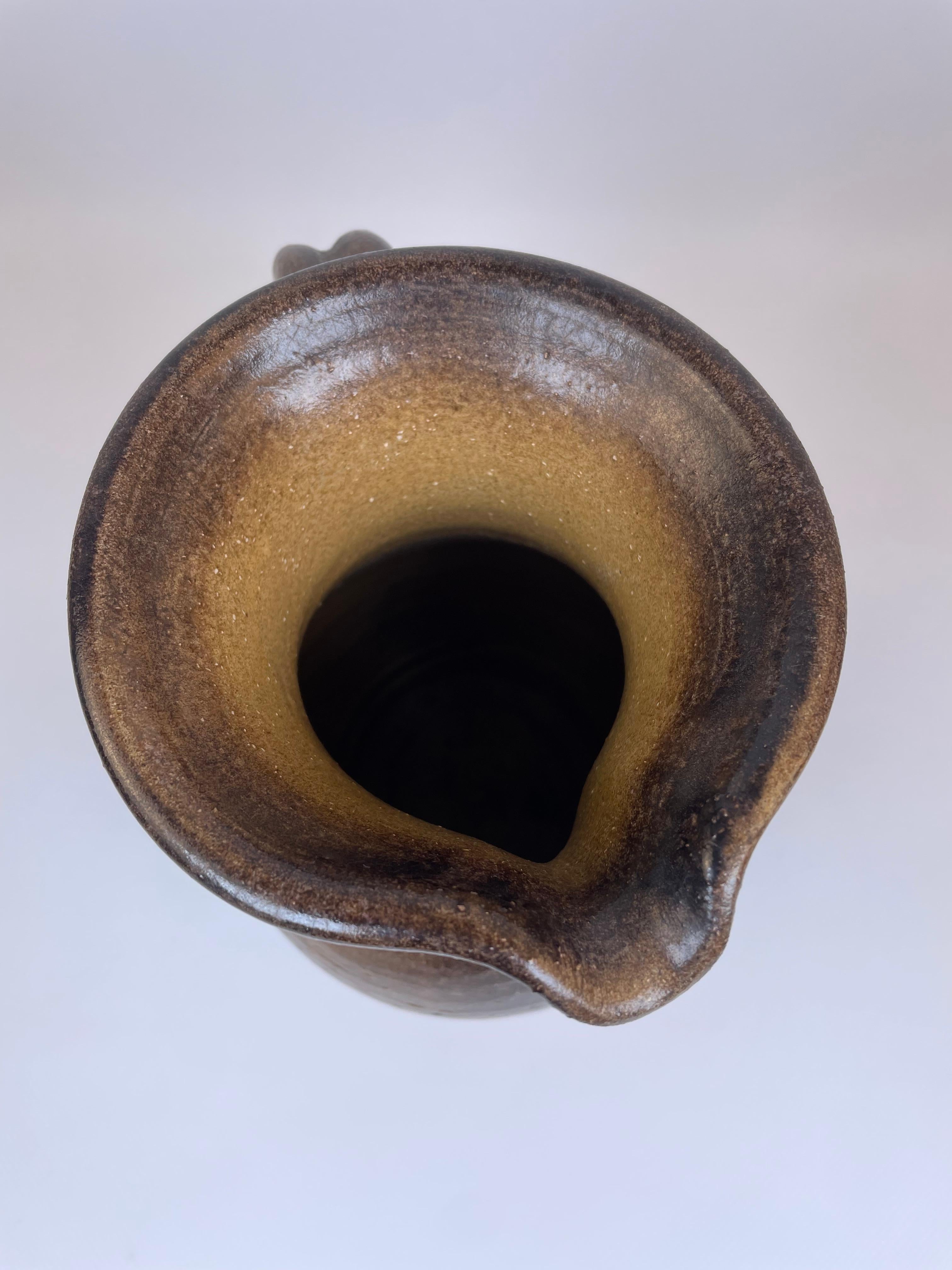 Impression ceramic pitcher by Jean Marais, Vallauris For Sale 8