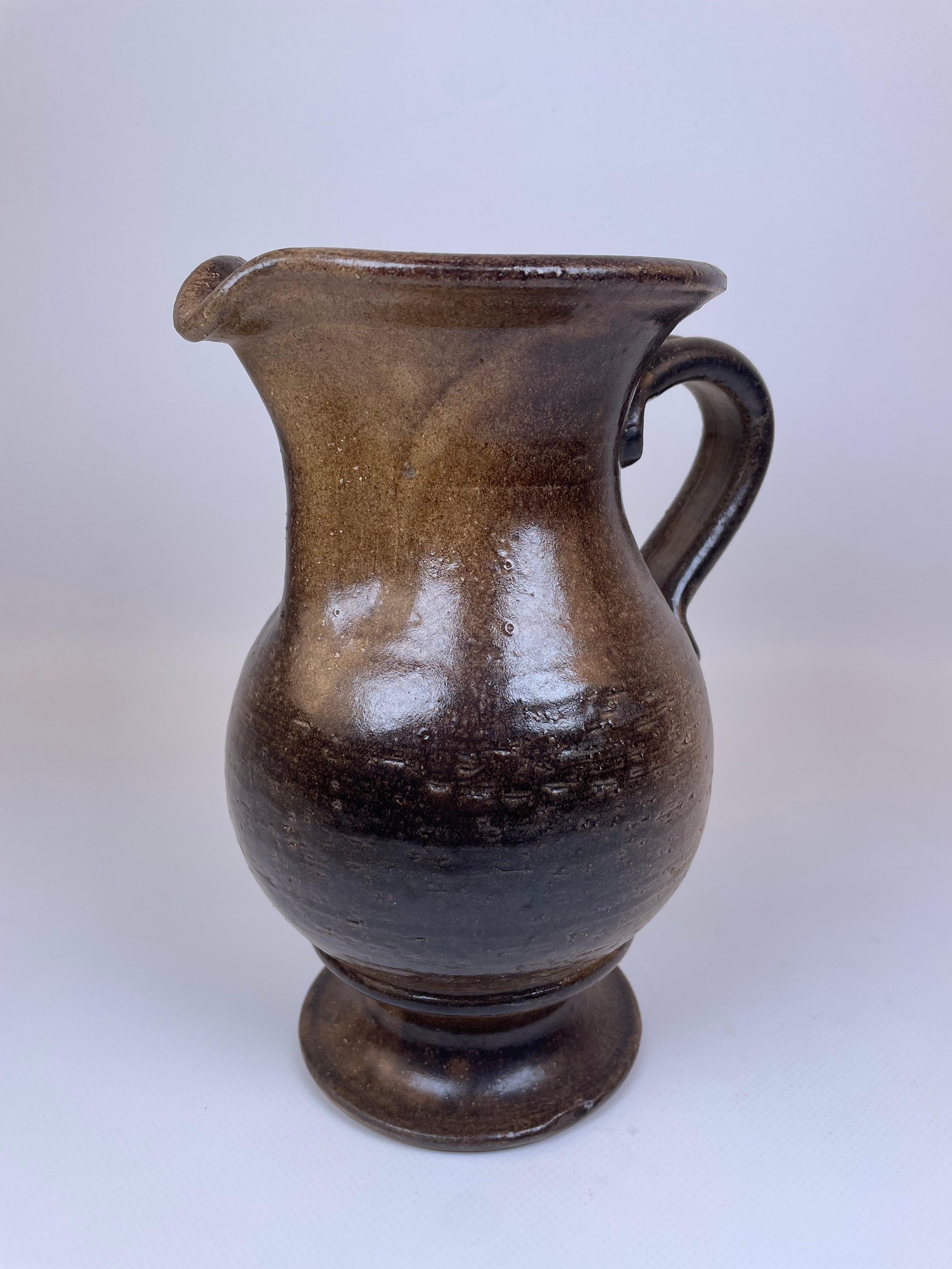 Impression ceramic pitcher by Jean Marais, Vallauris For Sale 2