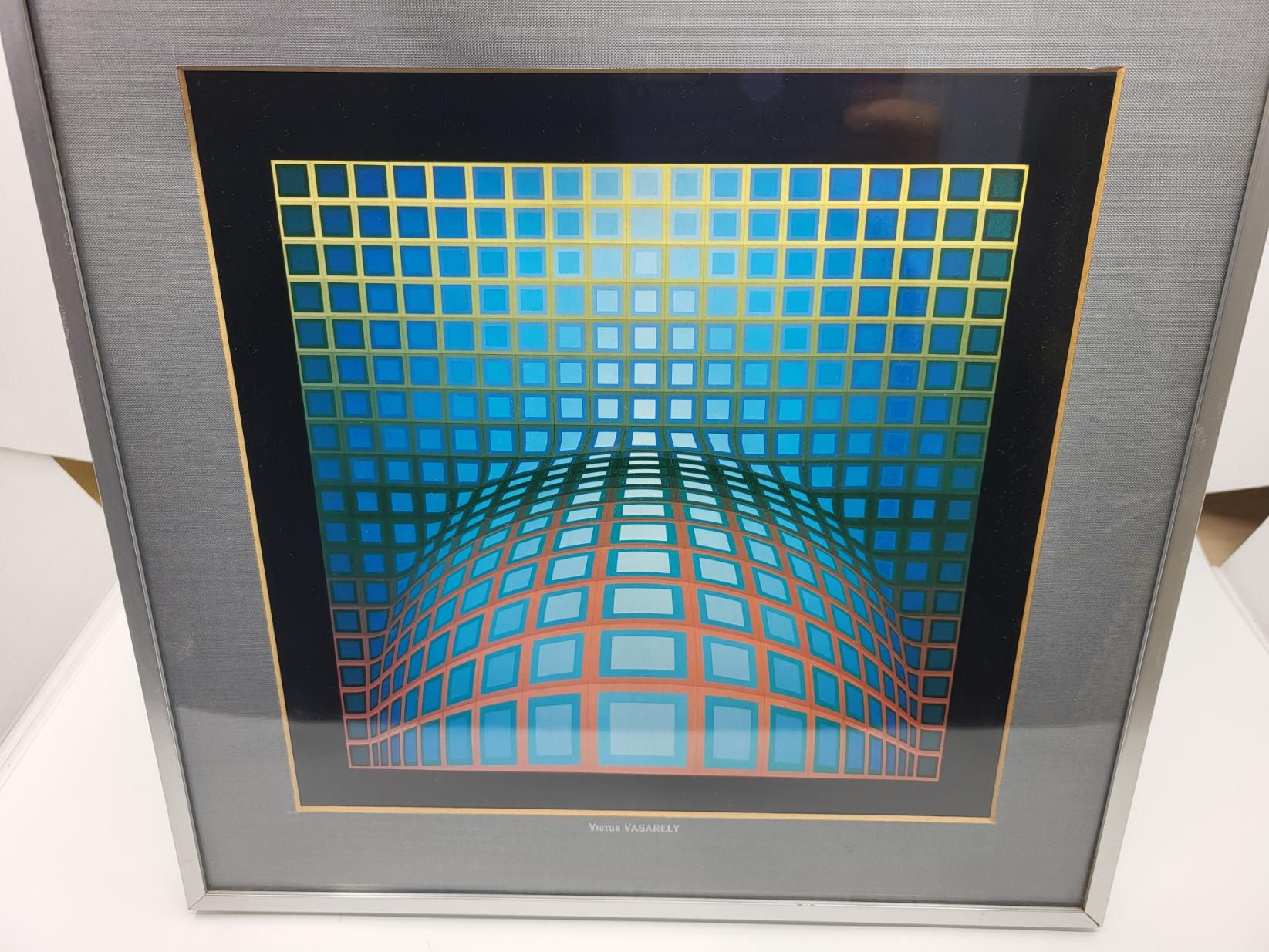 Offset encadré de Victor Vasarely 