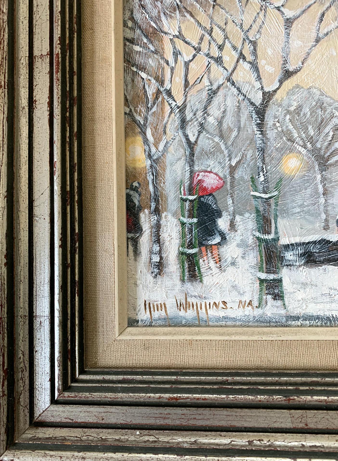 Impressionismus, Öl auf Karton, Guy C. Wiggins (20. Jahrhundert) im Angebot