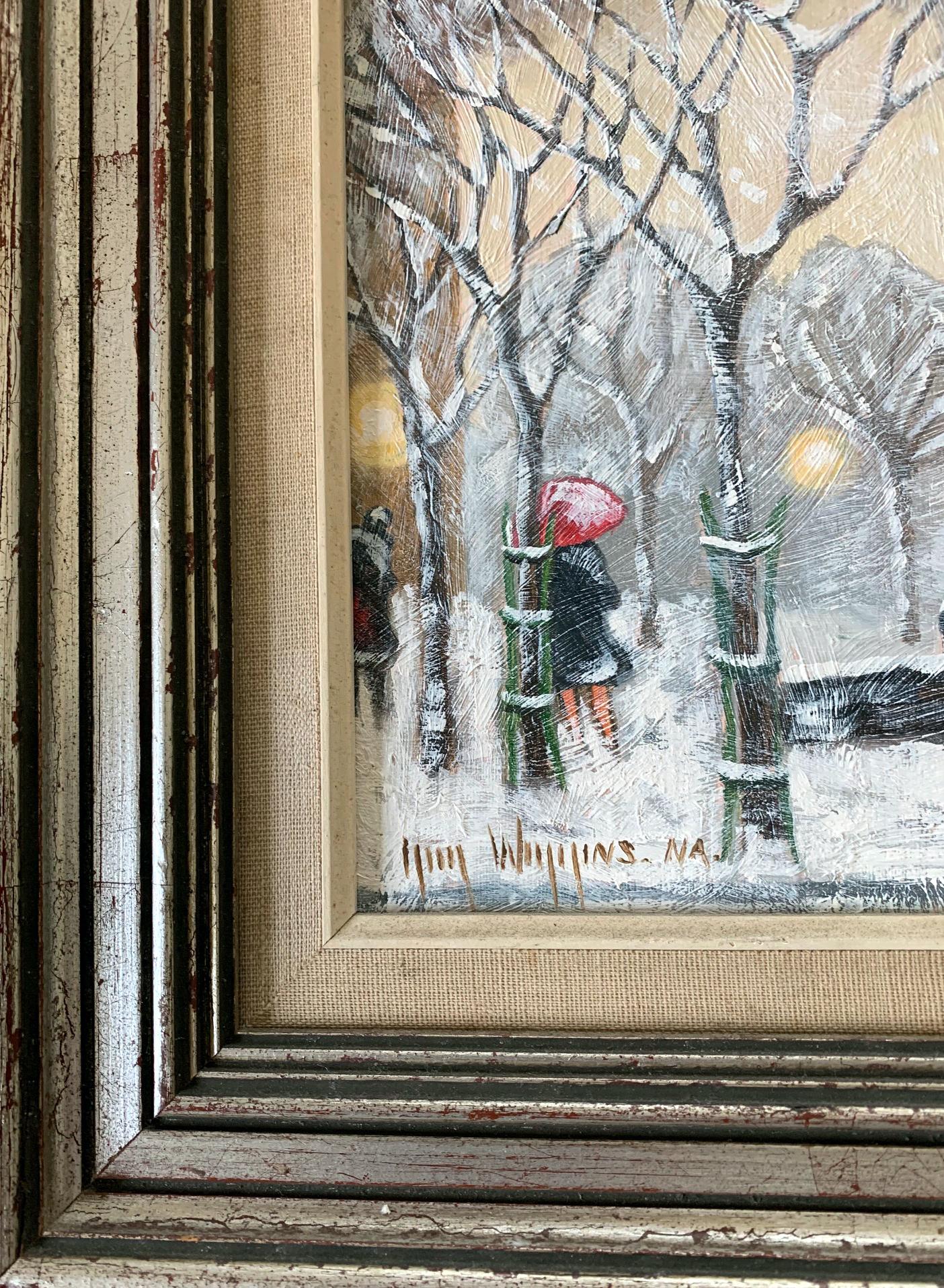 20th Century Impressionism Oil on Board Guy C. Wiggins For Sale