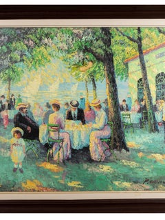 Impressionism Paris Cabaret Painting By Paul Arnaux, 20th Century