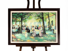 Impressionism Paris Cabaret Painting By Paul Arnaux, 20th Century
